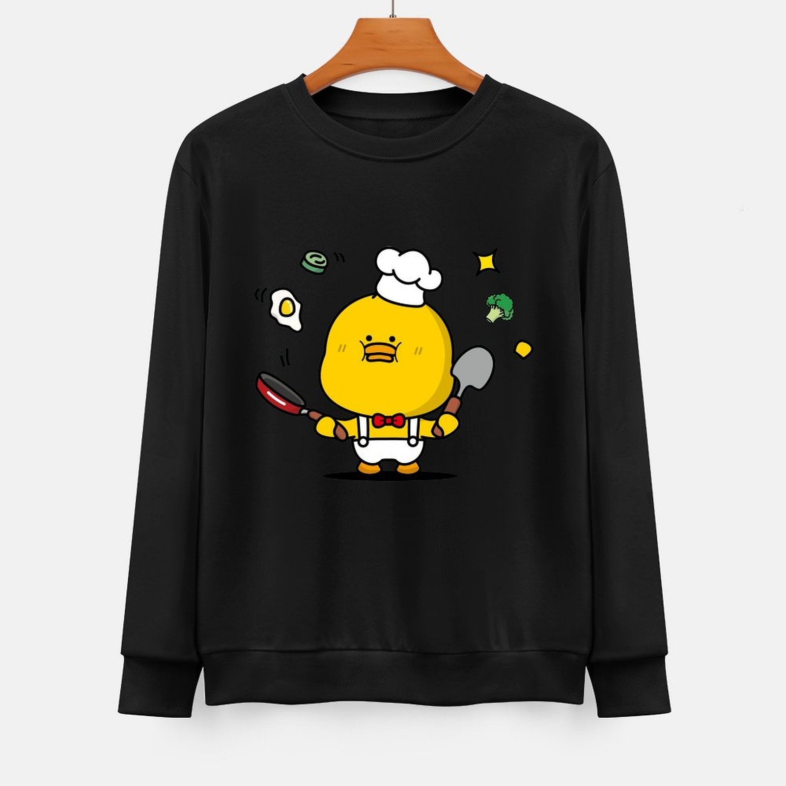 Front Patterned Long Sleeve TopFade-Resistant Lightweight